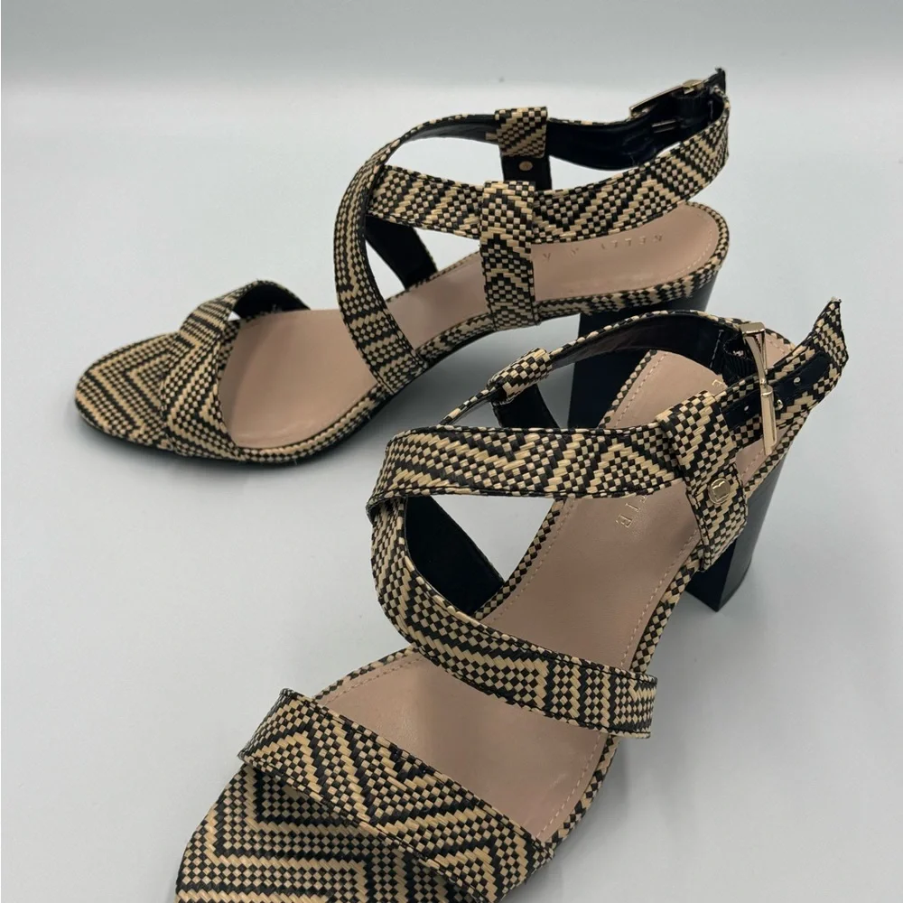 Kelly & Katie Black and Tan Women's Heeled Sandals size 10 excellent condition - Picture 8 of 8